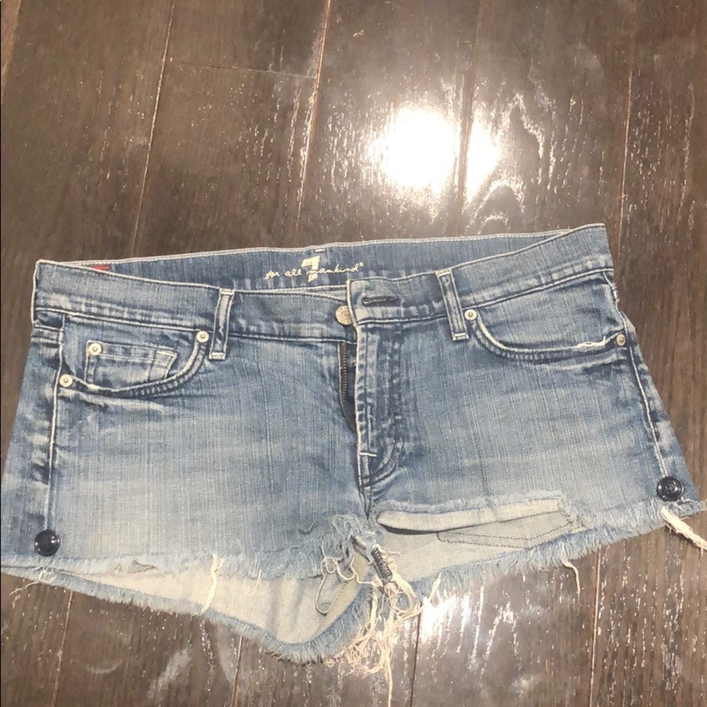 7 for all man kind short denim shorts sz 31